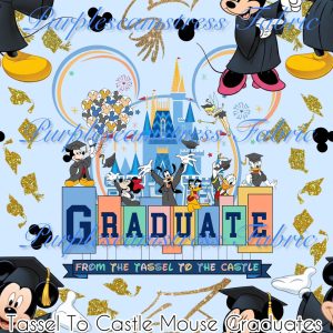 Tassle to Castle Mouse Graduates - Fabric