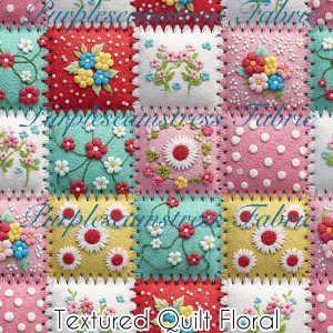 Textured Quilt Floral - Fabric