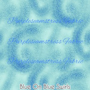 Blue on Blue Swirls - Fabric