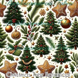 Christmas Tree Botanical - Fabric