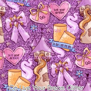 Go Live Your Dream Glitter - Fabric
