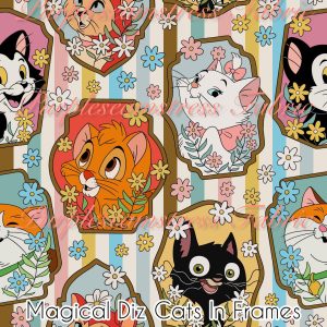 Magical Diz Cats in Frames - Fabric