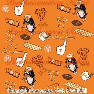 Orange Tennessee Vols Football - Fabric