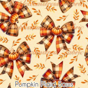 Pumpkin Plaid Bows - Fabric