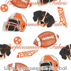 White Tennessee Vols Football - Fabric