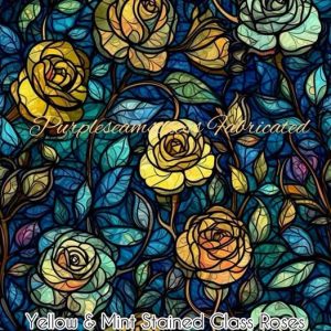 Yellow & Mint Stained Glass Roses