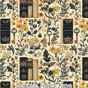 Bookish Floral Keys