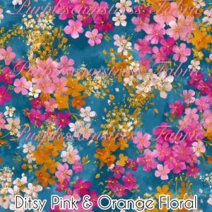 Ditsy Pink & Orange Floral