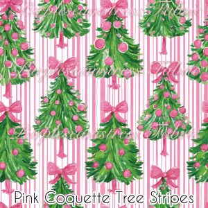 Pink Coquette Tree Stripes