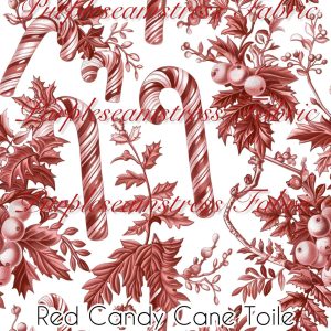 Red Candy Cane Toile