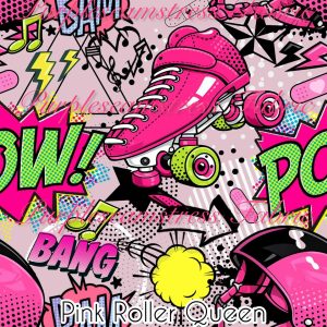 Pink Roller Queen - Fabric
