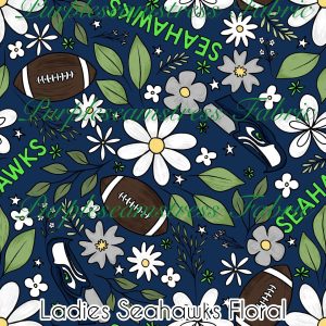 Seattle Seahawks Floral - Fabric