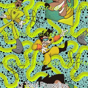 Lt Teal Powerline - Fabric