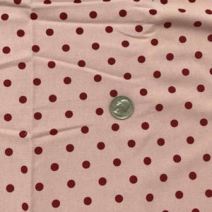 Red Dots on Pink French Terry - Fabric