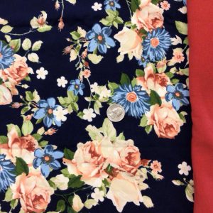 Roses & Flowers on Navy Bundle - Fabric