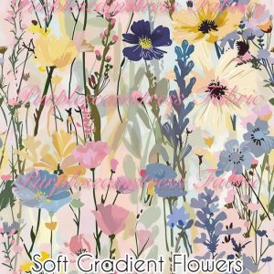 Soft Gradient Flowers - Fabric