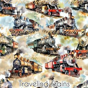 Traveling Trains - Fabric