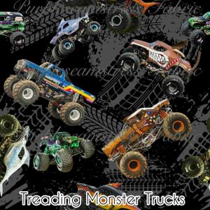 Treading Monster Trucks - Fabric