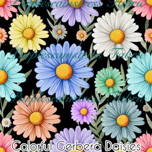 Colorful Gerbera Daisies - Fabric