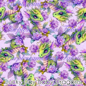 Lucky Day Baby Dragons - Fabric