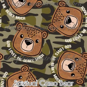 Spiritual Camo Bear - Fabric