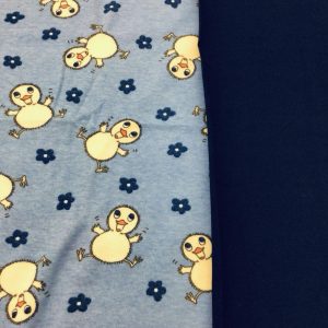 Baby Yellow Chicks on Blue Rib BUNDLE