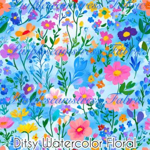 Ditsy Watercolor Floral - Fabric