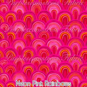 Neon Pink Rainbow - Fabric