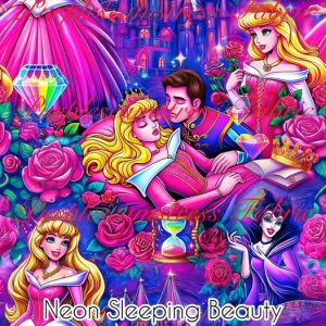 Neon Sleeping Beauty - Fabric