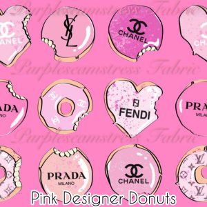 Pink Designer Donuts - Fabric