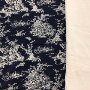 Cream Toile Cotton Lycra BUNDLE - Fabric