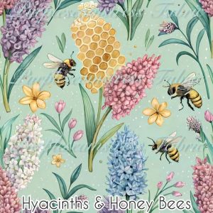 Hyacinths & Honey Bees - Fabric