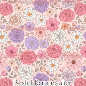 Pastel Ranunculus - Fabric