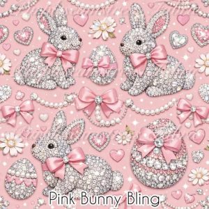 Pink Bunny Bling - Fabric