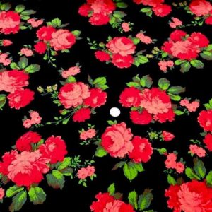 Senorita Roses Cotton Lycra - Fabric