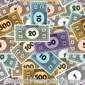 Stacked Monopoly Money - Fabric
