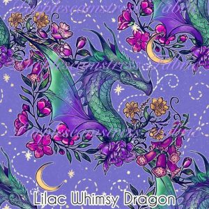 Lilac Whimsy Dragon - Fabric