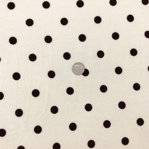 Black Dots on Ivory Bamboo - Fabric