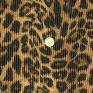Black Leopard Spots on a Variegated Taupe/Mocha Urban Rib - Fabric