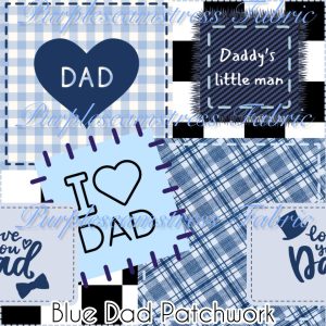 Blue Dad Patchwork - Fabric