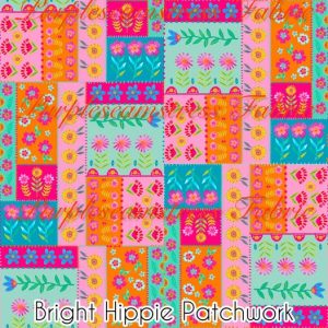 Bright Hippie Patchwork - Fabric