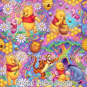 Bright Neon Pooh - Fabric