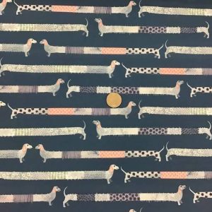 Dapper Doxies Double Brushed Poly - Fabric