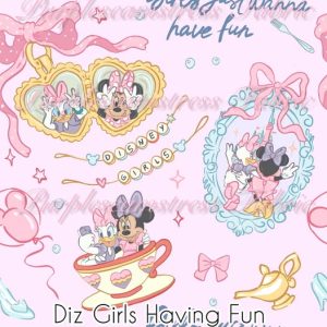 Diz Girls Having Fun - Fabric