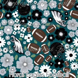 Floral Eagles Football - Fabric