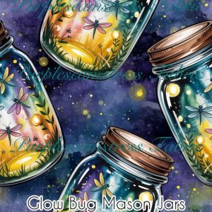 Glow Bug Mason Jars - Fabric