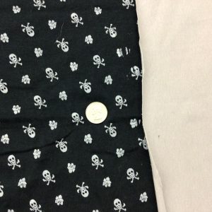 Grey Skulls on Black Cotton Jersey BUNDLE - Fabric