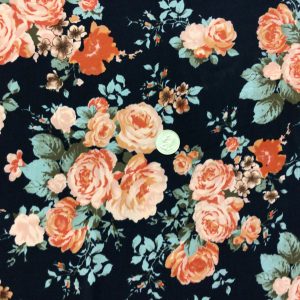 Navy Rose Garden ITY - Fabric