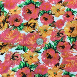 Punchy Petal Cotton Jersey - Fabric