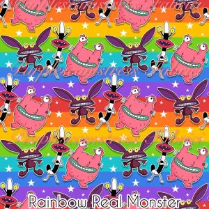 Rainbow Real Monsters - Fabric